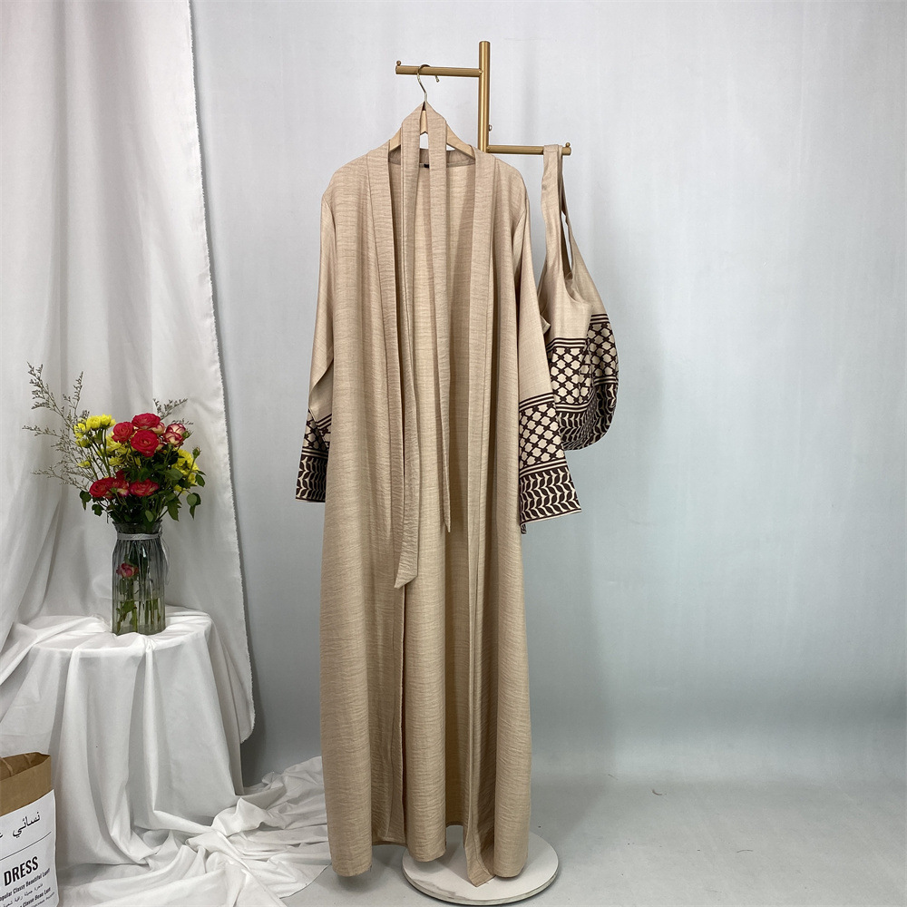 Women Bags Dubai - Moslim Open Front Abaya Dames Lange