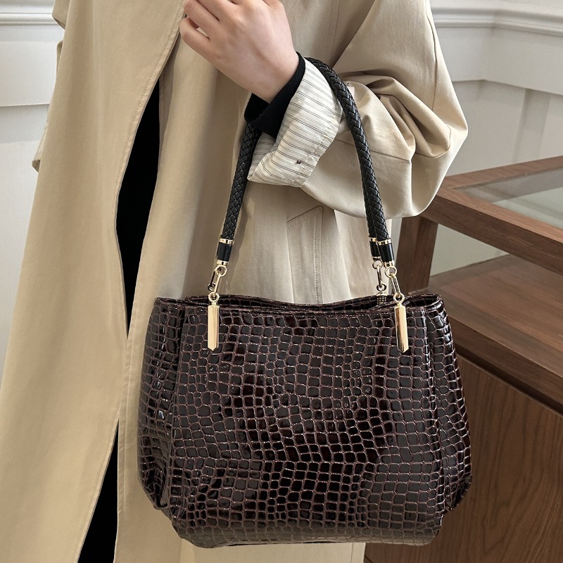 Women Bags Europe - Klassieke stenen textuur tas met handvat