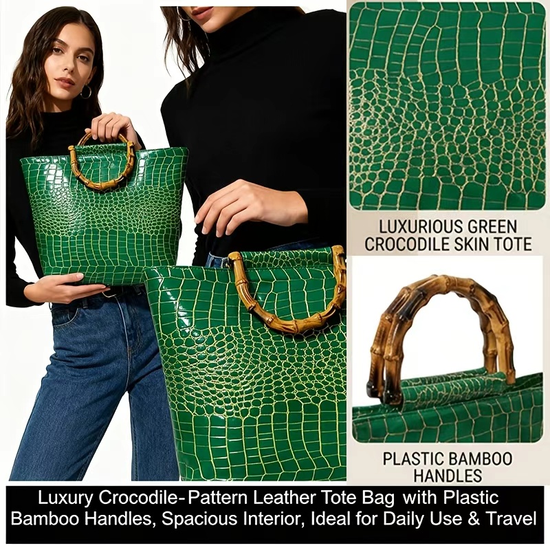 Women Bags Green - Luxe damestas van imitatieleer in smaragdgroen