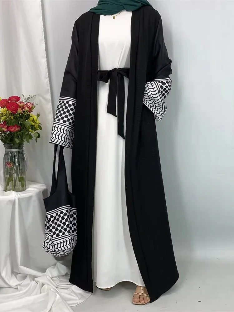 Women Bags Dubai - Moslim Lange Jurk Vrouwen Open Abaya