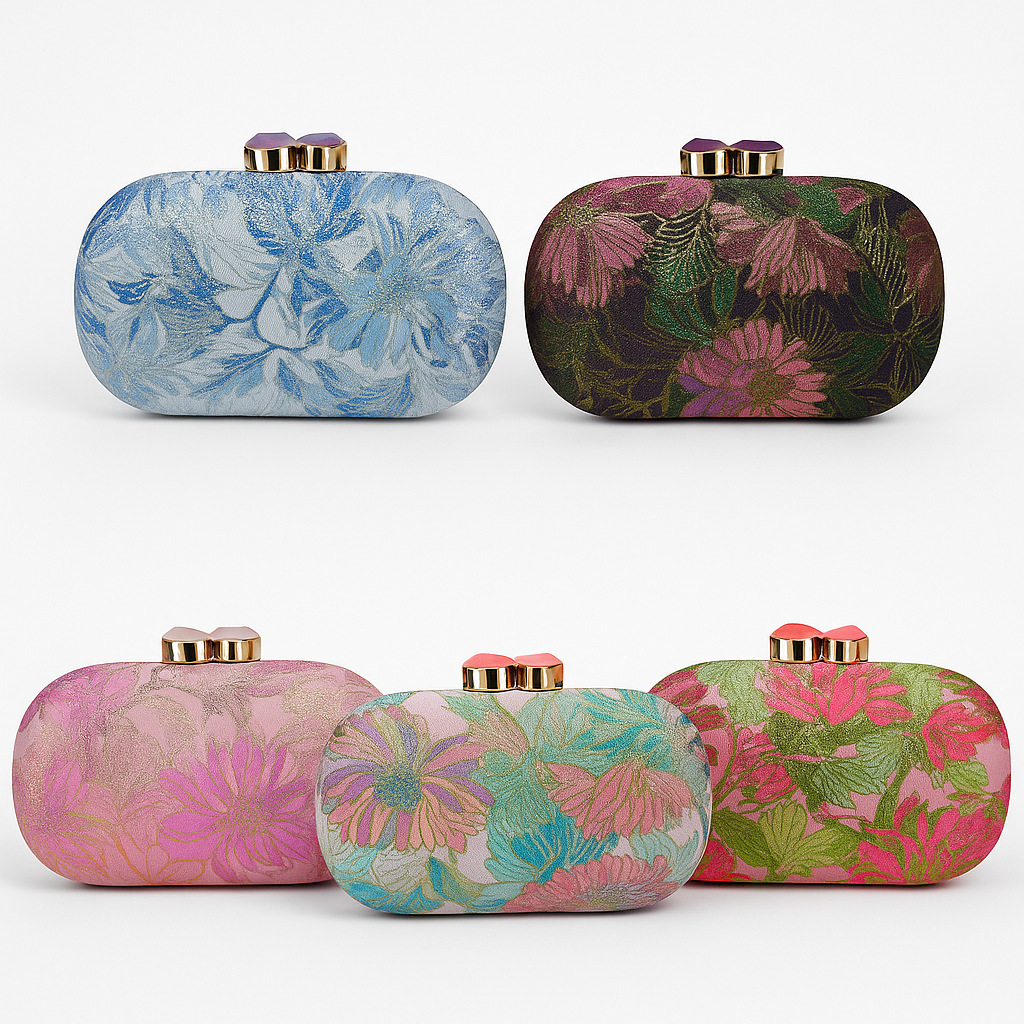 Women Bags Green - Retro Chinese stijl print kleine clutch