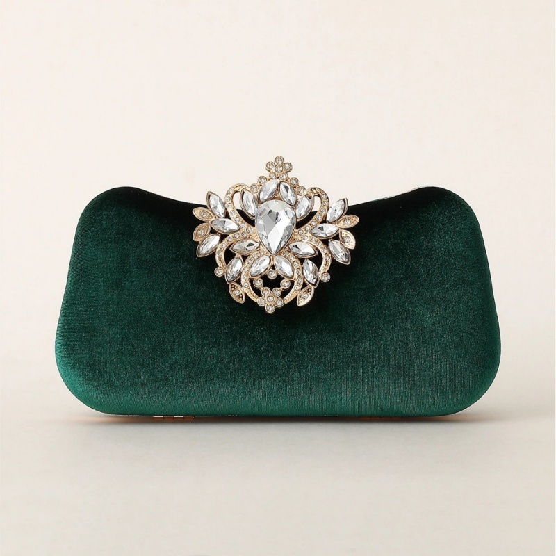Donkergroene fluwelen clutch t - Women Bags Green recensie en prijs