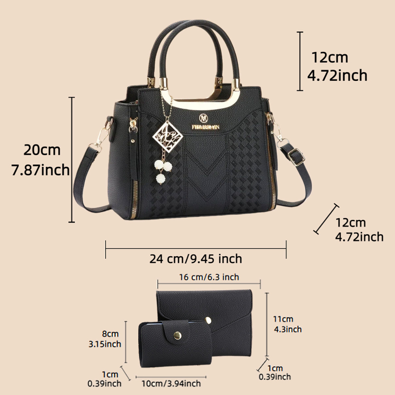 3-delige handtasset van lychee - Women'S Bags Handbags recensie en prijs