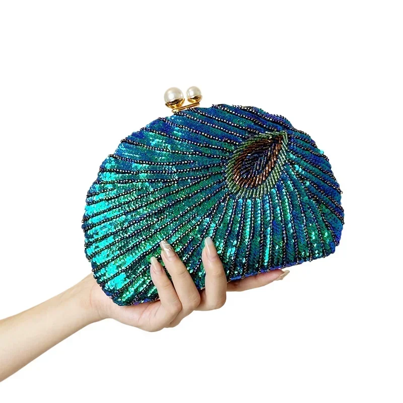 Nieuwe luxe pauwgroene clutch  - Women Bags Green recensie en prijs