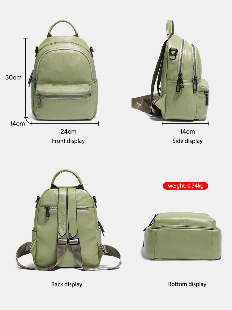 Zency Vrouwen Lederen Rugzak M - Women Bags Green recensie en prijs