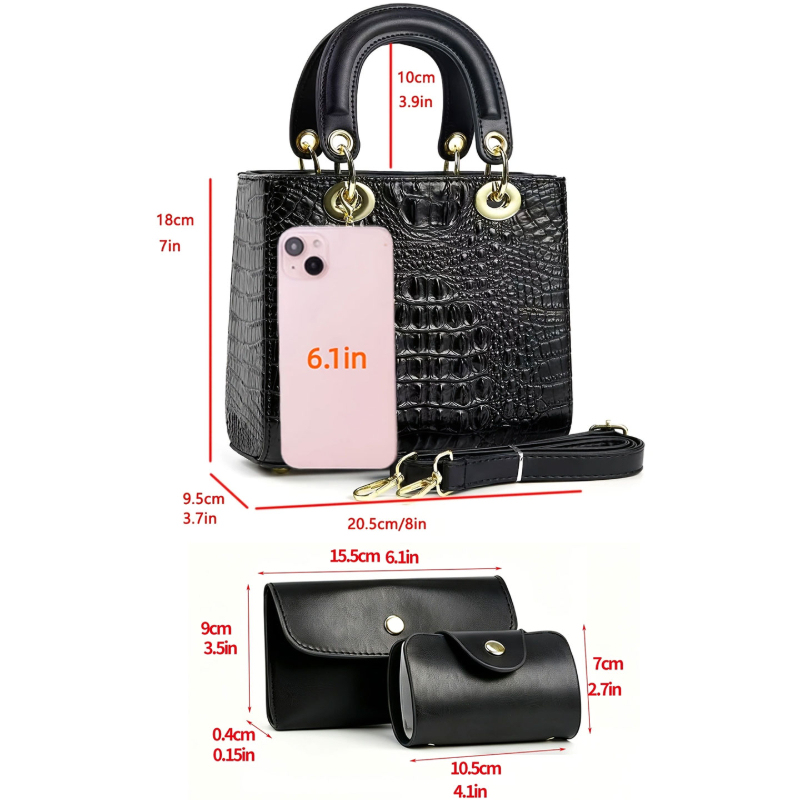 3-delige dameshandtasset, klei - Women'S Bags Handbags recensie en prijs